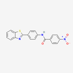 molecular formula C20H13N3O3S B2831626 N-[4-(1,3-苯并噻唑-2-基)苯基]-4-硝基苯甲酰胺 CAS No. 312758-52-4