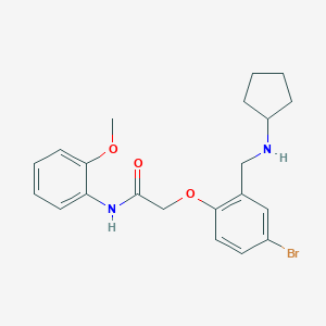 2-{4-bromo-2-[(cyclopentylamino)methyl]phenoxy}-N-(2-methoxyphenyl)acetamide