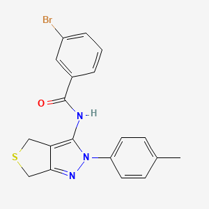 molecular formula C19H16BrN3OS B2831632 3-溴-N-(2-(对甲苯基)-4,6-二氢-2H-噻吩[3,4-c]嘧啶-3-基)苯甲酰胺 CAS No. 396720-16-4