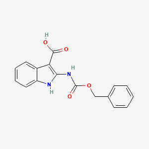 molecular formula C17H14N2O4 B2831642 2-(Benzyloxycarbonylamino)indole-3-carboxylic acid CAS No. 2287340-16-1