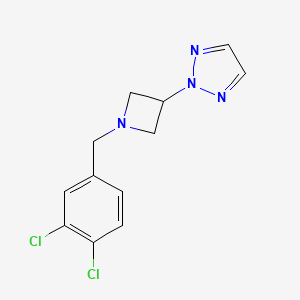 molecular formula C12H12Cl2N4 B2831647 2-[1-[(3,4-Dichlorophenyl)methyl]azetidin-3-yl]triazole CAS No. 2415518-37-3