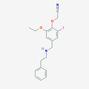 (2-Ethoxy-6-iodo-4-{[(2-phenylethyl)amino]methyl}phenoxy)acetonitrile