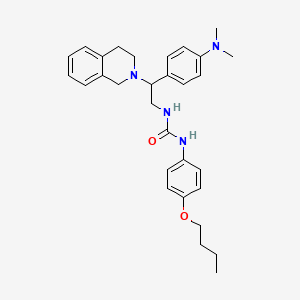 molecular formula C30H38N4O2 B2831654 1-(4-butoxyphenyl)-3-(2-(3,4-dihydroisoquinolin-2(1H)-yl)-2-(4-(dimethylamino)phenyl)ethyl)urea CAS No. 1171157-33-7