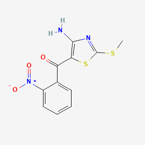 (4-Amino-2-(methylthio)thiazol-5-yl)(2-nitrophenyl)methanone