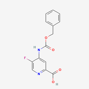 5-Fluoro-4-(phenylmethoxycarbonylamino)pyridine-2-carboxylic acid