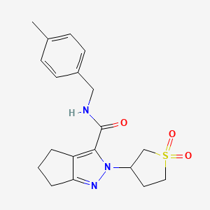 2-(1,1-dioxidotetrahydrothiophen-3-yl)-N-(4-methylbenzyl)-2,4,5,6-tetrahydrocyclopenta[c]pyrazole-3-carboxamide