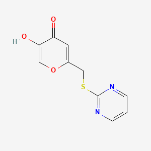 molecular formula C10H8N2O3S B2831667 5-hydroxy-2-((pyrimidin-2-ylthio)methyl)-4H-pyran-4-one CAS No. 941868-82-2