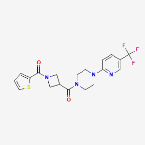 Thiophen-2-yl(3-(4-(5-(trifluoromethyl)pyridin-2-yl)piperazine-1-carbonyl)azetidin-1-yl)methanone
