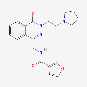 N-((4-oxo-3-(2-(pyrrolidin-1-yl)ethyl)-3,4-dihydrophthalazin-1-yl)methyl)furan-3-carboxamide