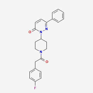 2-[1-[2-(4-Fluorophenyl)acetyl]piperidin-4-yl]-6-phenylpyridazin-3-one