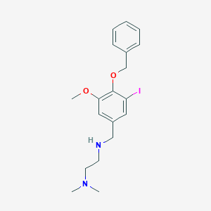 molecular formula C19H25IN2O2 B283168 N-[4-(benzyloxy)-3-iodo-5-methoxybenzyl]-N-[2-(dimethylamino)ethyl]amine 