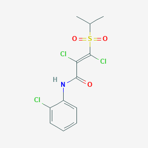 (E)-2,3-dichloro-N-(2-chlorophenyl)-3-(isopropylsulfonyl)-2-propenamide