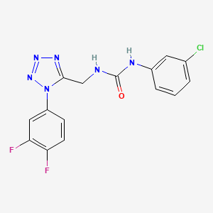 1-(3-chlorophenyl)-3-((1-(3,4-difluorophenyl)-1H-tetrazol-5-yl)methyl)urea