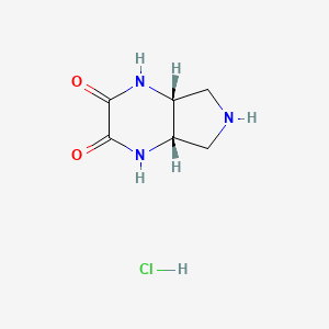 cis-Hexahydro-1H-pyrrolo[3,4-B]pyrazine-2,3-dione hcl