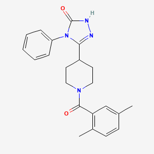 5-[1-(2,5-dimethylbenzoyl)piperidin-4-yl]-4-phenyl-2,4-dihydro-3H-1,2,4-triazol-3-one