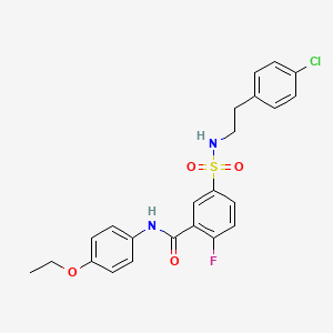 5-(N-(4-chlorophenethyl)sulfamoyl)-N-(4-ethoxyphenyl)-2-fluorobenzamide