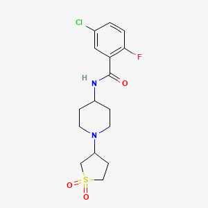 5-chloro-N-(1-(1,1-dioxidotetrahydrothiophen-3-yl)piperidin-4-yl)-2-fluorobenzamide