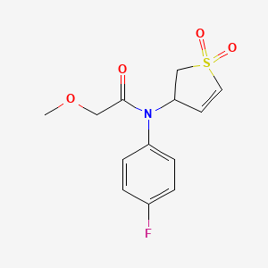 molecular formula C13H14FNO4S B2831724 N-(1,1-二氧化-2,3-二氢噻吩-3-基)-N-(4-氟苯基)-2-甲氧基乙酰胺 CAS No. 863022-43-9