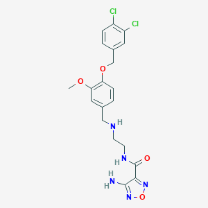 4-amino-N-[2-({4-[(3,4-dichlorobenzyl)oxy]-3-methoxybenzyl}amino)ethyl]-1,2,5-oxadiazole-3-carboxamide