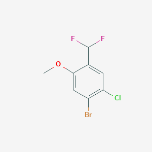 1-Bromo-2-chloro-4-(difluoromethyl)-5-methoxybenzene