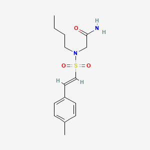 molecular formula C15H22N2O3S B2831737 2-[butyl-[(E)-2-(4-methylphenyl)ethenyl]sulfonylamino]acetamide CAS No. 1356817-46-3