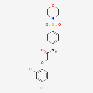 molecular formula C18H18Cl2N2O5S B2831739 2-(2,4-dichlorophenoxy)-N-[4-(morpholin-4-ylsulfonyl)phenyl]acetamide CAS No. 89565-61-7