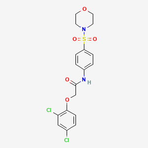 molecular formula C18H18Cl2N2O5S B2831739 2-(2,4-二氯苯氧基)-N-[4-(吗啉-4-基磺酰)苯基]乙酰胺 CAS No. 89565-61-7