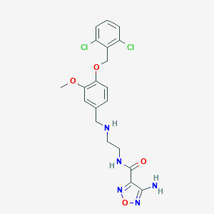 4-amino-N-[2-({4-[(2,6-dichlorobenzyl)oxy]-3-methoxybenzyl}amino)ethyl]-1,2,5-oxadiazole-3-carboxamide