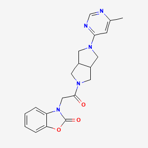 3-[2-[2-(6-Methylpyrimidin-4-yl)-1,3,3a,4,6,6a-hexahydropyrrolo[3,4-c]pyrrol-5-yl]-2-oxoethyl]-1,3-benzoxazol-2-one