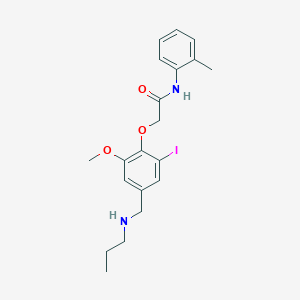 molecular formula C20H25IN2O3 B283175 2-{2-iodo-6-methoxy-4-[(propylamino)methyl]phenoxy}-N-(2-methylphenyl)acetamide 