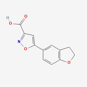 B2831754 5-(2,3-Dihydro-5-benzofuryl)isoxazole-3-carboxylic Acid CAS No. 2104290-86-8