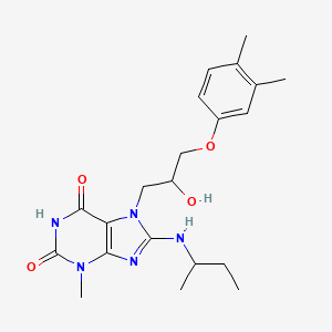 molecular formula C21H29N5O4 B2831755 8-(丙基氨基)-7-(3-(3,4-二甲基苯氧基)-2-羟基丙基)-3-甲基-1H-嘧啶-2,6(3H,7H)-二酮 CAS No. 919020-02-3