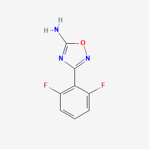 molecular formula C8H5F2N3O B2831758 3-(2,6-Difluorophenyl)-1,2,4-oxadiazol-5-amine CAS No. 1504957-58-7