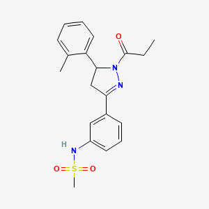 N-(3-(1-propionyl-5-(o-tolyl)-4,5-dihydro-1H-pyrazol-3-yl)phenyl)methanesulfonamide