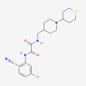 N1-(5-chloro-2-cyanophenyl)-N2-((1-(tetrahydro-2H-thiopyran-4-yl)piperidin-4-yl)methyl)oxalamide