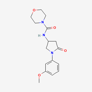 molecular formula C16H21N3O4 B2831769 N-(1-(3-methoxyphenyl)-5-oxopyrrolidin-3-yl)morpholine-4-carboxamide CAS No. 894013-29-7