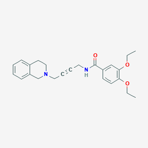 molecular formula C24H28N2O3 B2831774 N-(4-(3,4-dihydroisoquinolin-2(1H)-yl)but-2-yn-1-yl)-3,4-diethoxybenzamide CAS No. 1396573-93-5