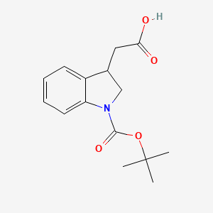 2-{1-[(tert-butoxy)carbonyl]-2,3-dihydro-1H-indol-3-yl}acetic acid