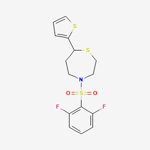 4-((2,6-Difluorophenyl)sulfonyl)-7-(thiophen-2-yl)-1,4-thiazepane