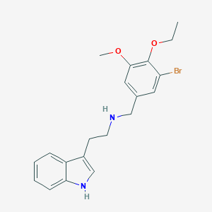 molecular formula C20H23BrN2O2 B283180 N-(3-bromo-4-ethoxy-5-methoxybenzyl)-2-(1H-indol-3-yl)ethanamine 