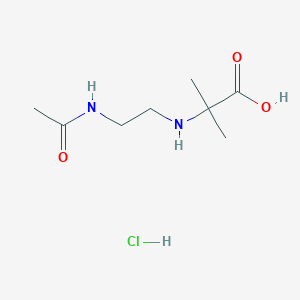 2-[(2-Acetamidoethyl)amino]-2-methylpropanoic acid hydrochloride