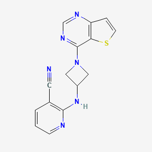 2-[(1-Thieno[3,2-d]pyrimidin-4-ylazetidin-3-yl)amino]pyridine-3-carbonitrile