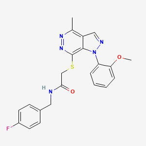 N-(4-fluorobenzyl)-2-((1-(2-methoxyphenyl)-4-methyl-1H-pyrazolo[3,4-d]pyridazin-7-yl)thio)acetamide