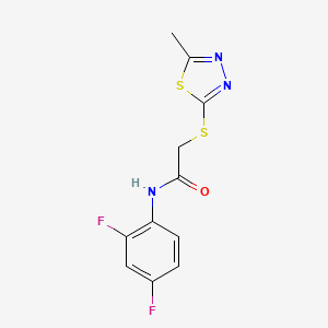 N-(2,4-difluorophenyl)-2-[(5-methyl-1,3,4-thiadiazol-2-yl)sulfanyl]acetamide