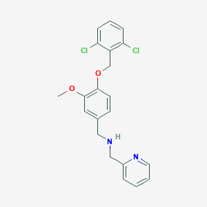 N-{4-[(2,6-dichlorobenzyl)oxy]-3-methoxybenzyl}-N-(2-pyridinylmethyl)amine