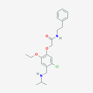 molecular formula C22H29ClN2O3 B283183 2-{5-chloro-2-ethoxy-4-[(isopropylamino)methyl]phenoxy}-N-(2-phenylethyl)acetamide 