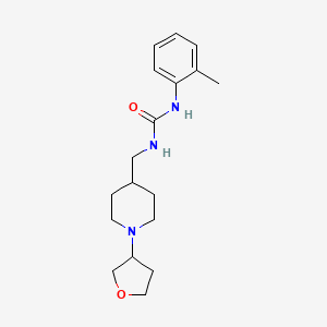 molecular formula C18H27N3O2 B2831835 1-((1-(Tetrahydrofuran-3-yl)piperidin-4-yl)methyl)-3-(o-tolyl)urea CAS No. 2034205-18-8