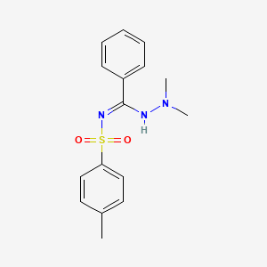 N-(dimethylamino)-N'-(4-methylphenyl)sulfonylbenzenecarboximidamide