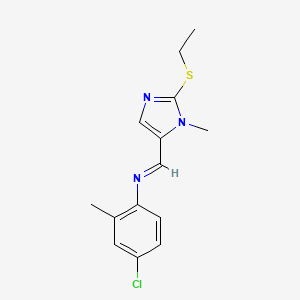 4-chloro-N-{[2-(ethylsulfanyl)-1-methyl-1H-imidazol-5-yl]methylene}-2-methylaniline