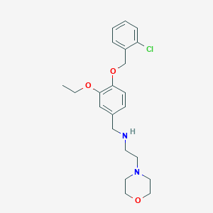 molecular formula C22H29ClN2O3 B283184 N-{4-[(2-chlorobenzyl)oxy]-3-ethoxybenzyl}-2-(morpholin-4-yl)ethanamine 